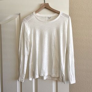 NWT Madewell long sleeve white tee